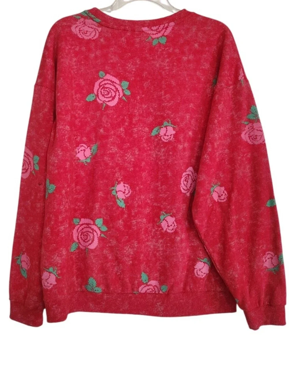 Coca Cola Red Floral Logo Crewneck Sweatshirt Sz Large Nwt